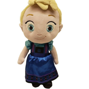 𝅺disney Store Elsa Plush Doll Frozen 12" Blue  dress blond hair